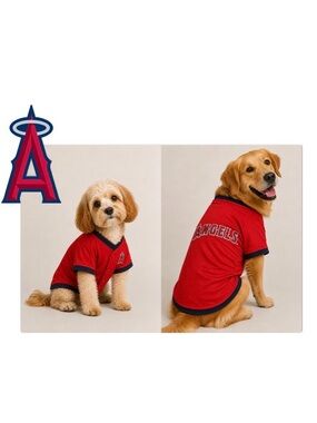 NWT [Sporty K9] Los Angeles Angels MLB Baseball Jersey Red Dog Size XS